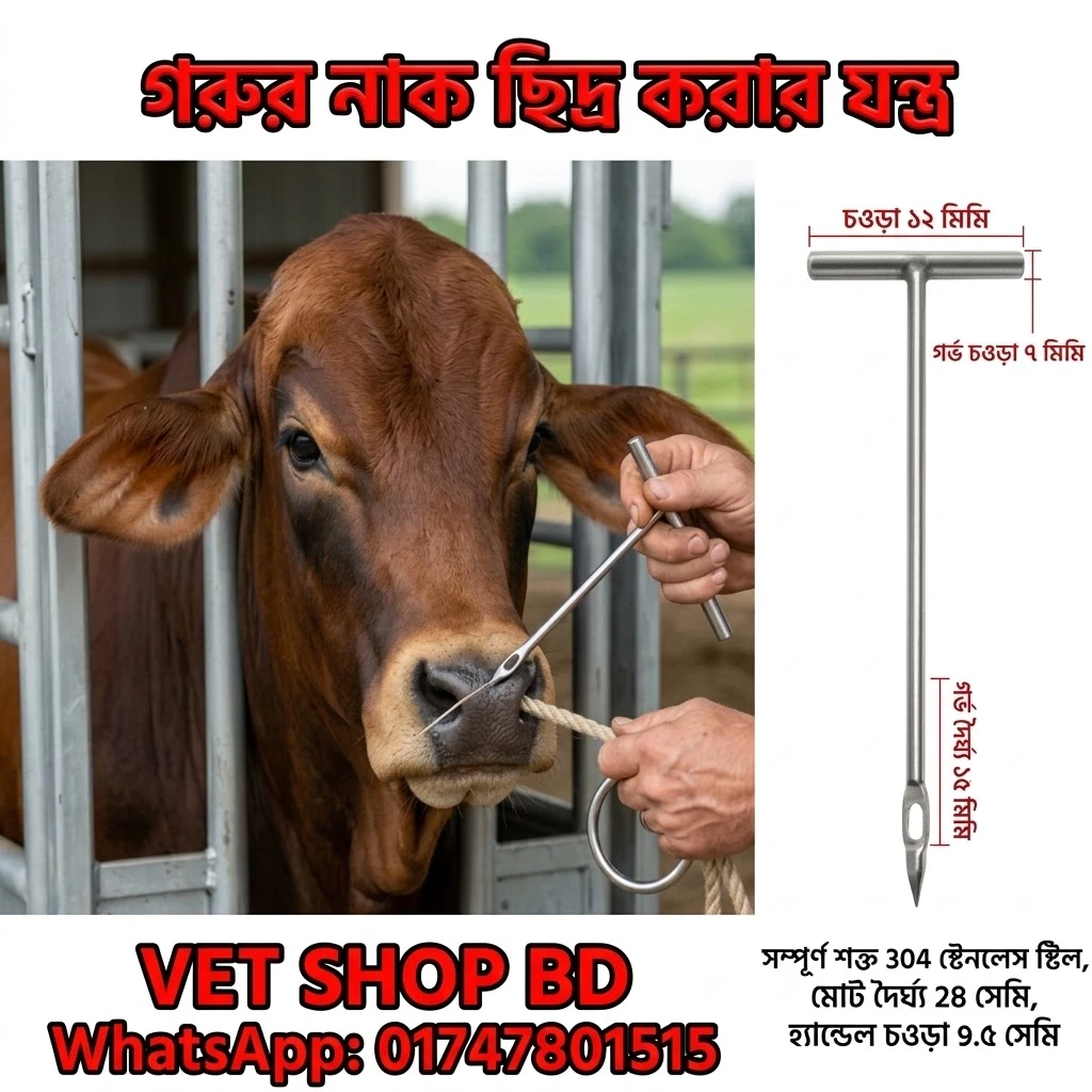 Veterinary Cow Nose Piercing Tool | গবাদিপশুর নাক ছিদ্র করার টুল
